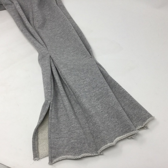 IRENE 19A88005 High Waisted Bell Bottom Sweat Pant - Picture 9 of 11